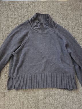 Altar'd State Charcoal Ribbed Turtleneck Sweater